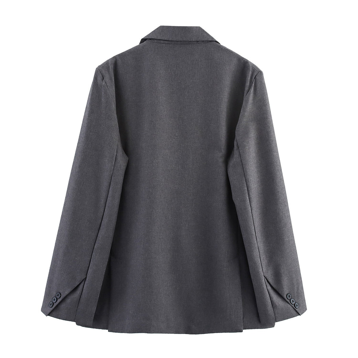 Blazer de Linho Cinza Grafite com Laço