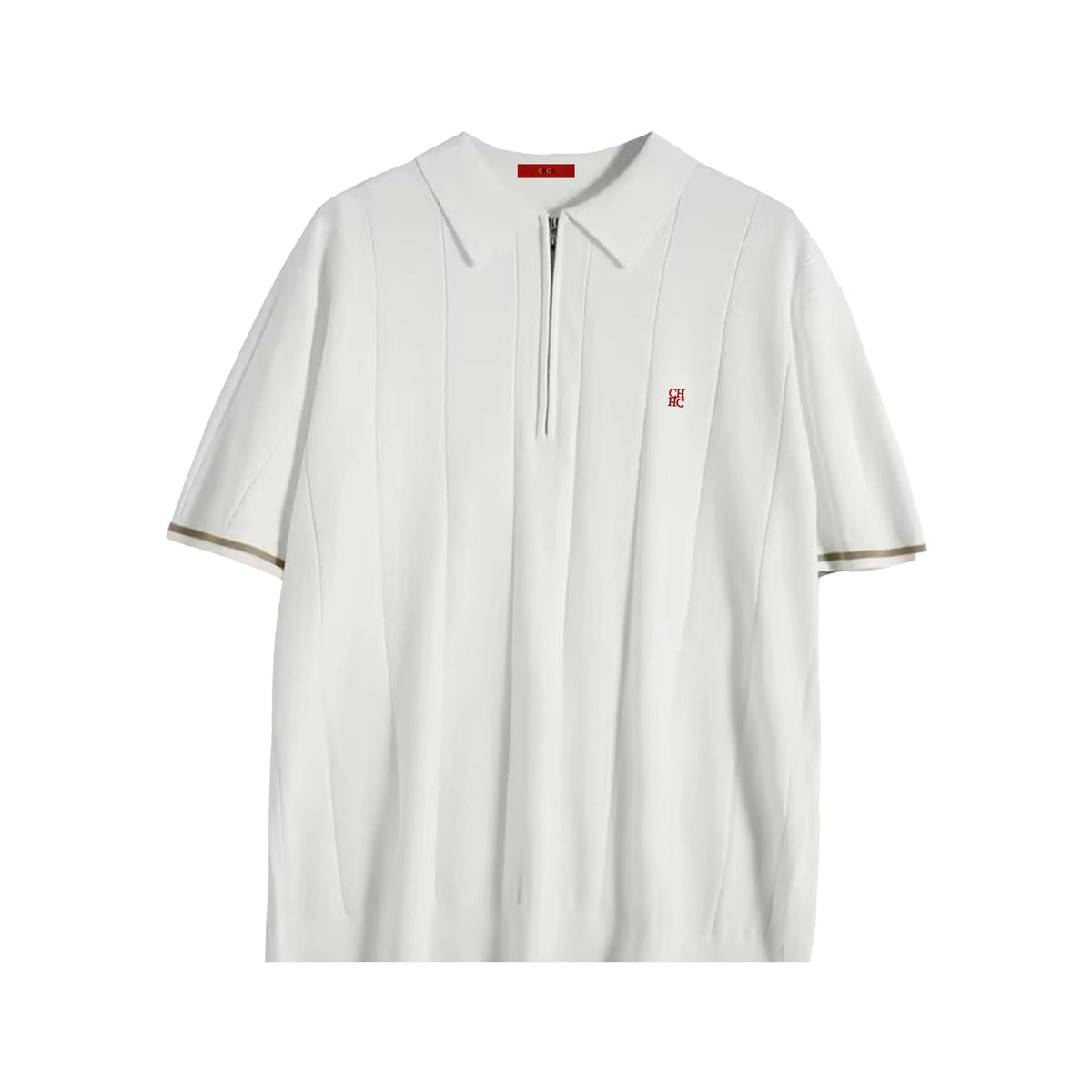 Polo Masculina de Tricô Canelado
