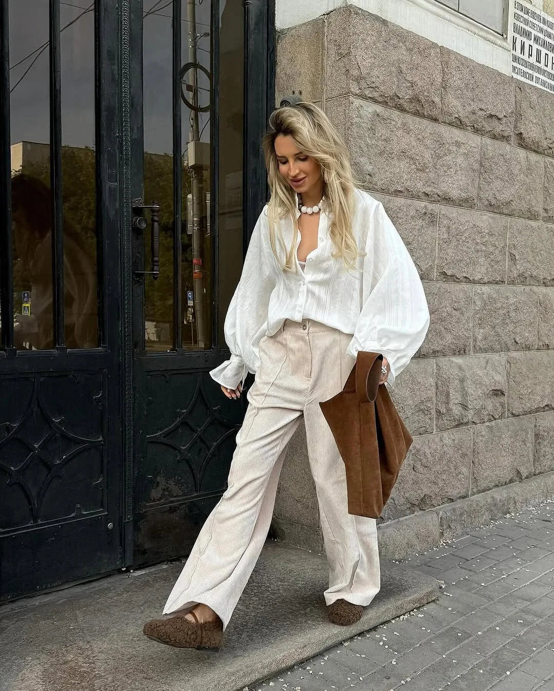 Camisa Oversized de Algodão Branca