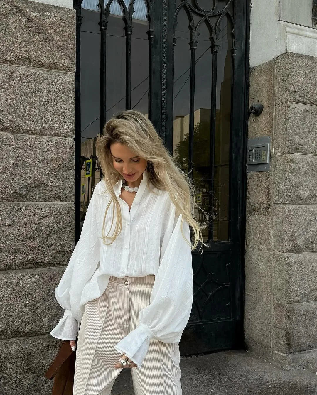 Camisa Oversized de Algodão Branca