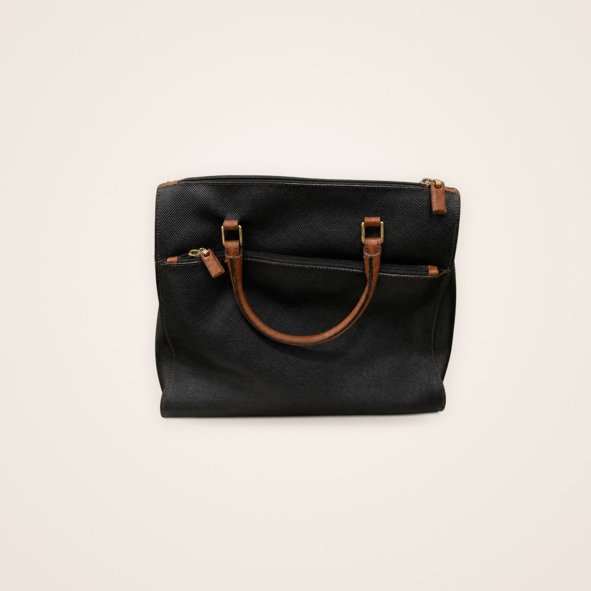 Bolsa Bottega Veneta Marco Polo Vintage Preta e Caramelo