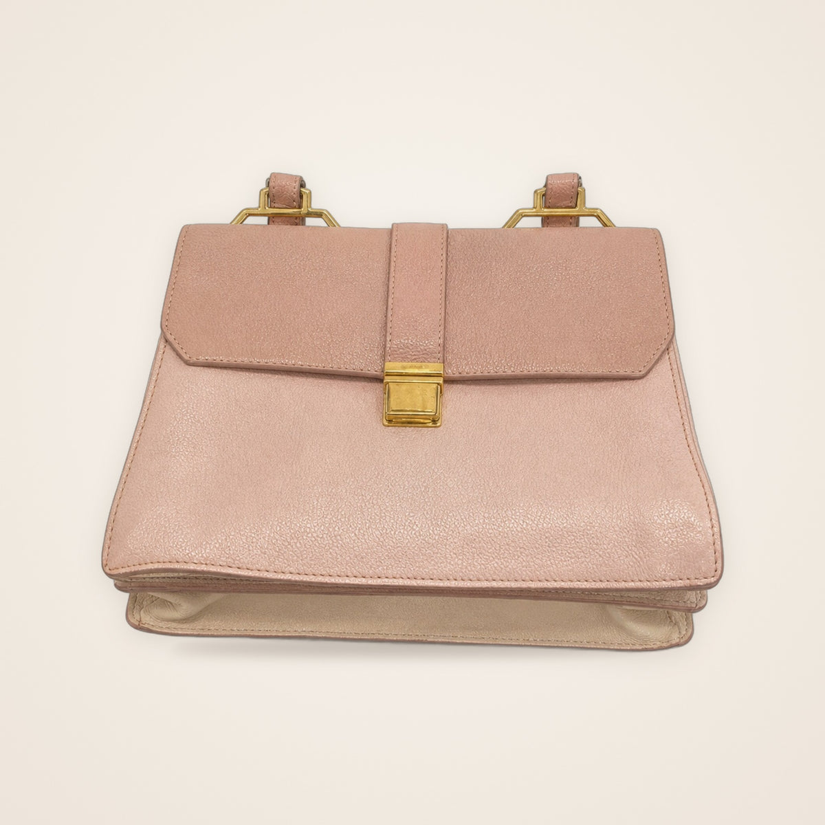 Bolsa Miu Miu Madras Rosa Blush em Couro