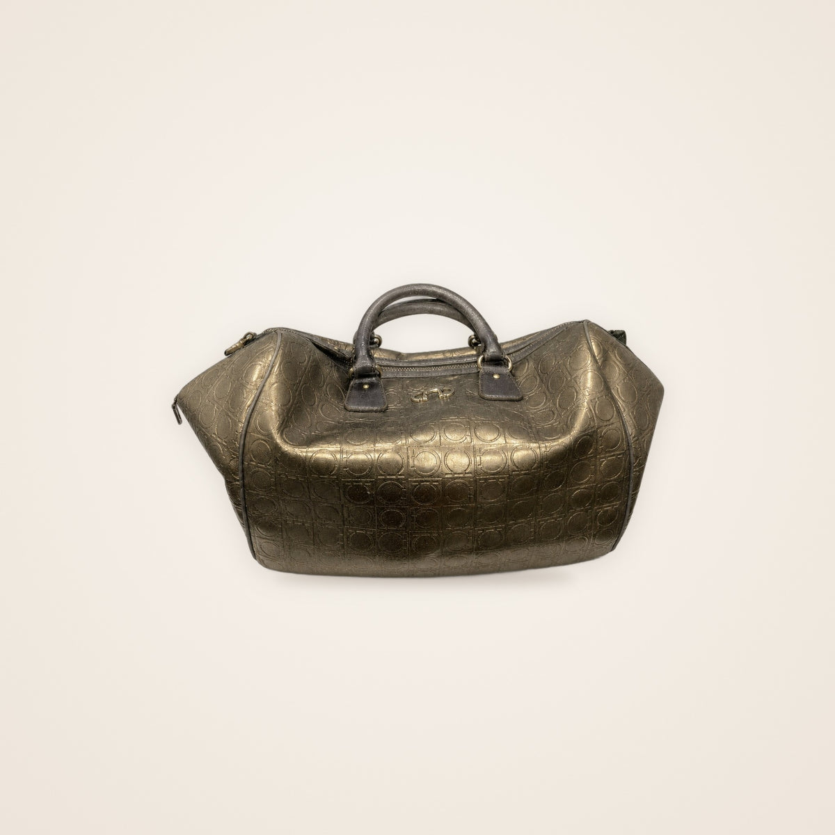 Bolsa Salvatore Ferragamo Gancini Bronze Metalizado