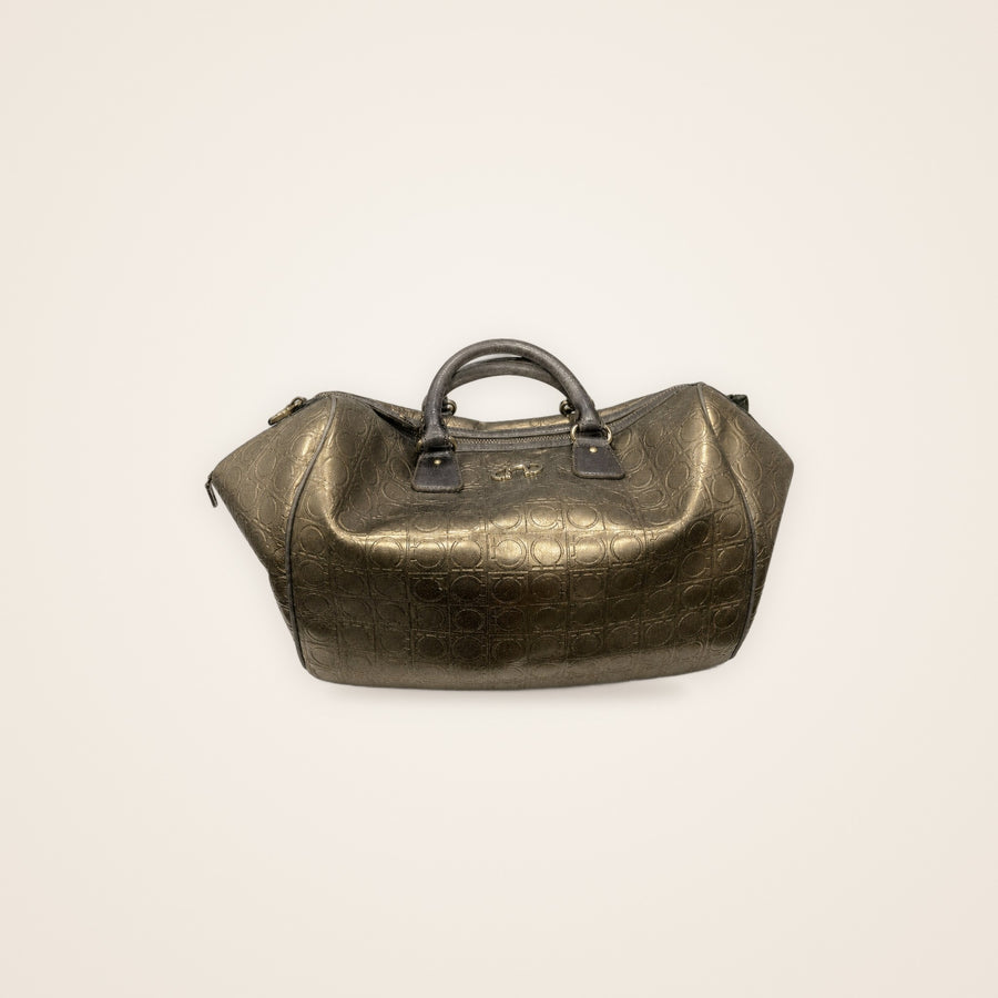 Bolsa Salvatore Ferragamo Gancini Bronze Metalizado