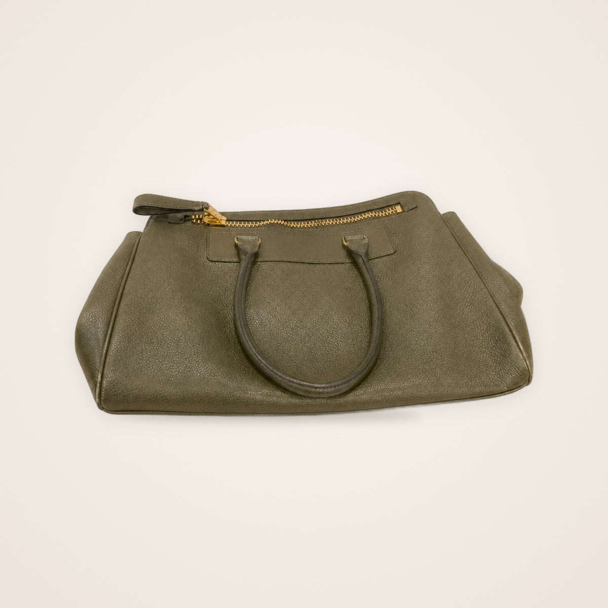 Bolsa Tote Tom Ford Verde-Oliva em Couro Granulado