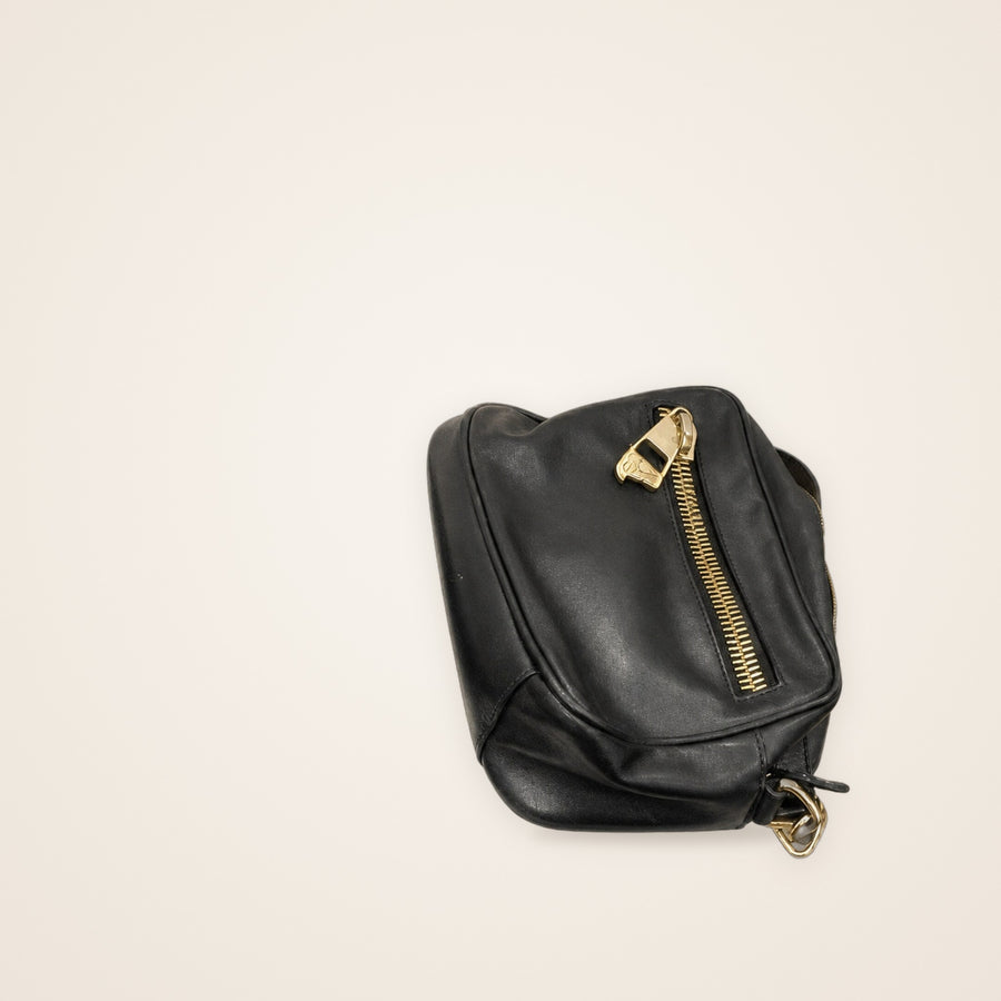 Bolsa Versace Crossbody Medusa Preta em Couro