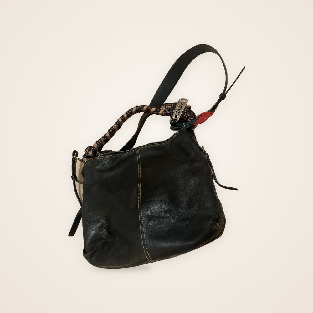 Bolsa DKNY Hobo Preta em Couro