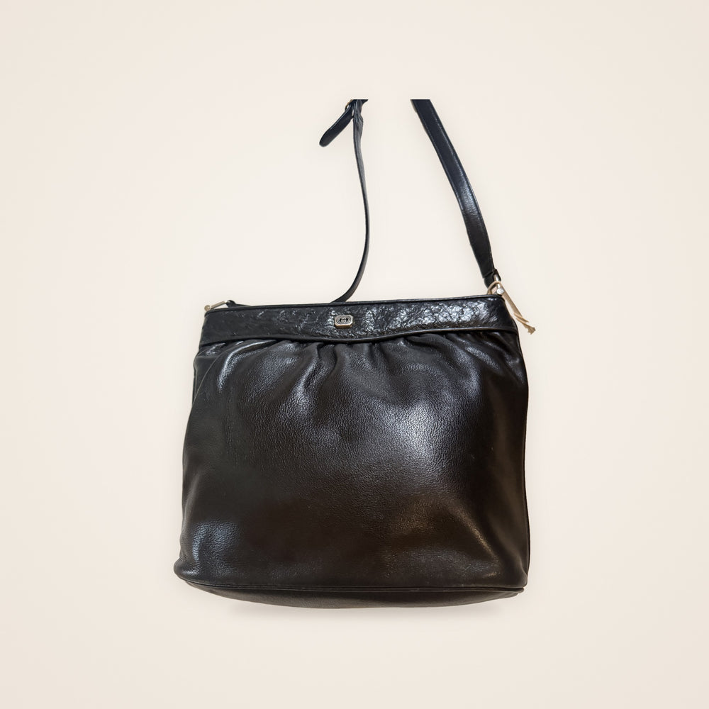Bolsa Gianni Versace Vintage Preta em Couro